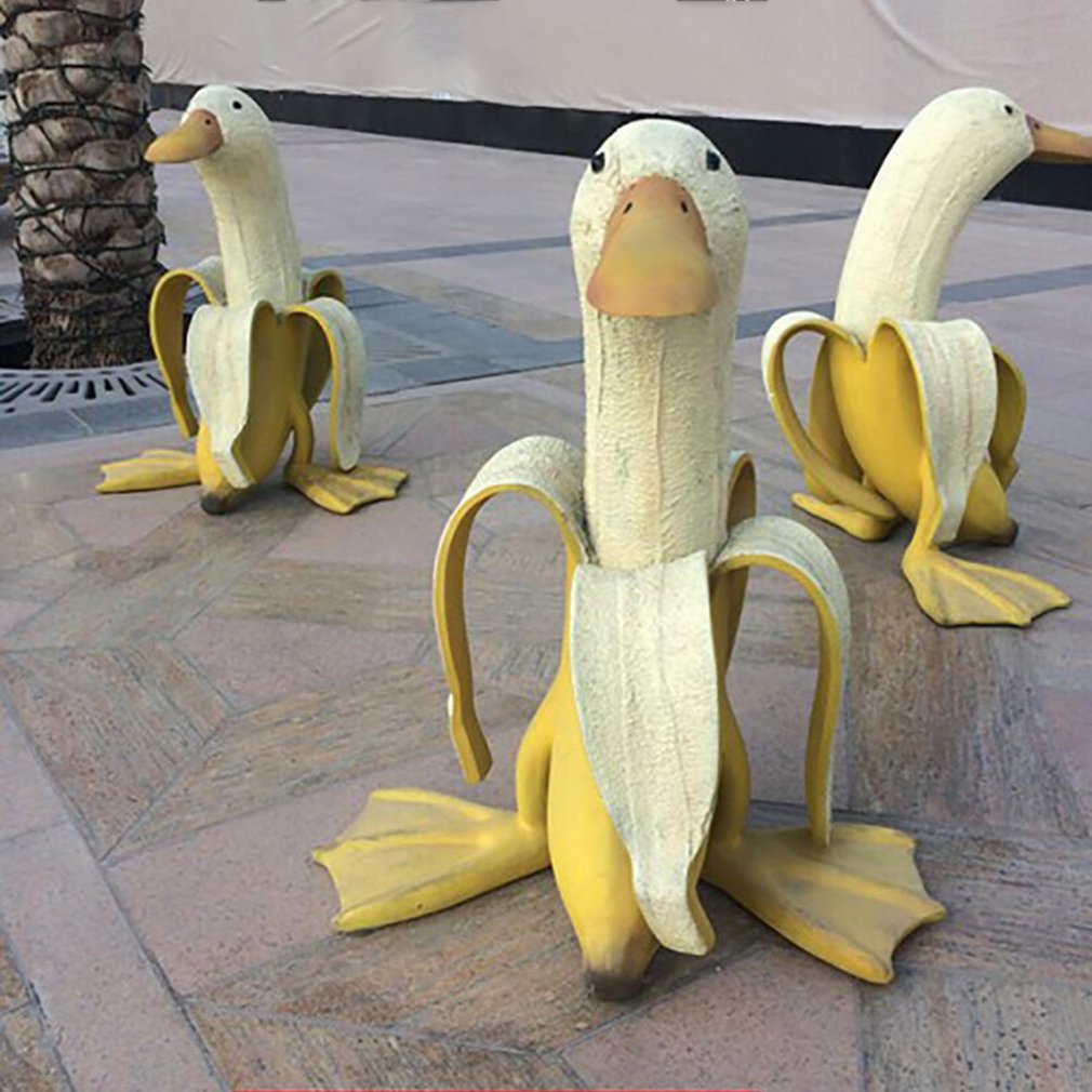 Art Craft Duck - الموز بطة الإبداعية حديقة ديكور المنحوتات