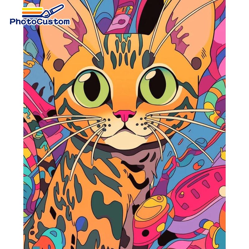 Art Craft Easy Ideas - لوحة قطة زنجبيل من فوتو كاستوم