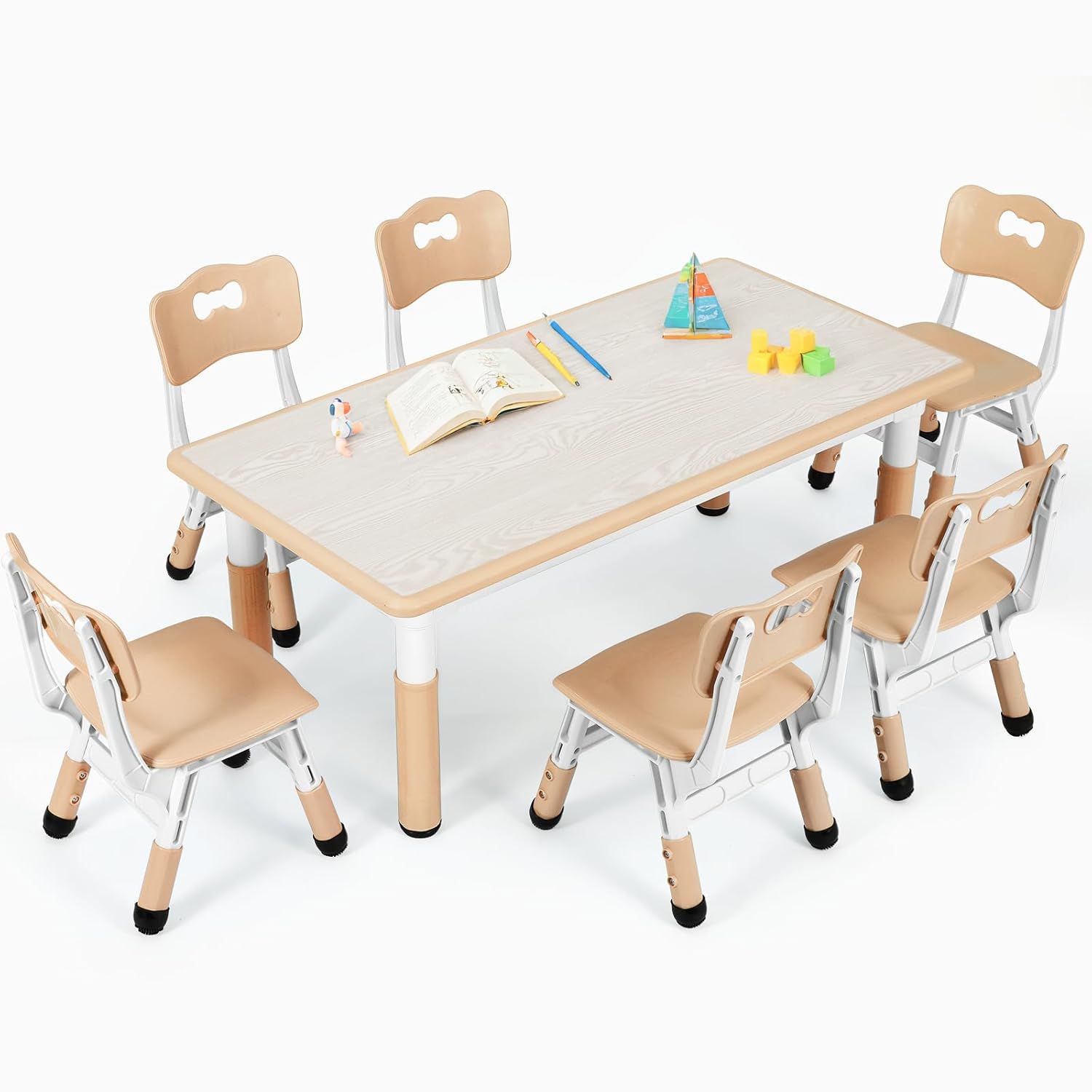 Art Craft Activities For Preschoolers - طاولة أطفال مع 6 كراسي، طاولة