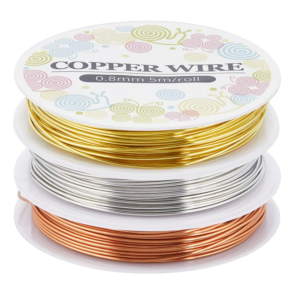 Art Craft Wire - 12.8 متر سلك مجوهرات نحاسي 0.8