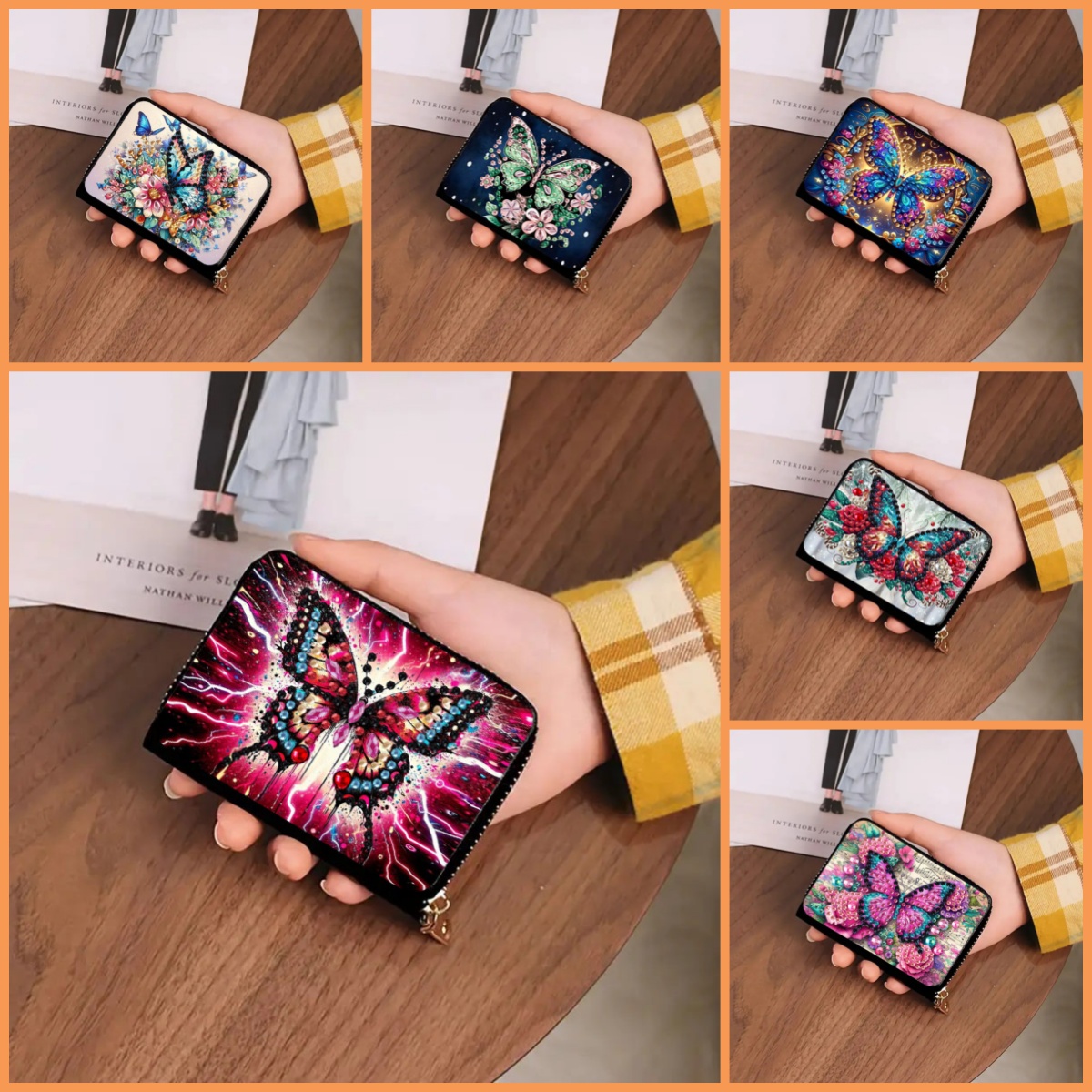 Art Craft Butterfly - طقم رسم بالألماس DIY مع نمط