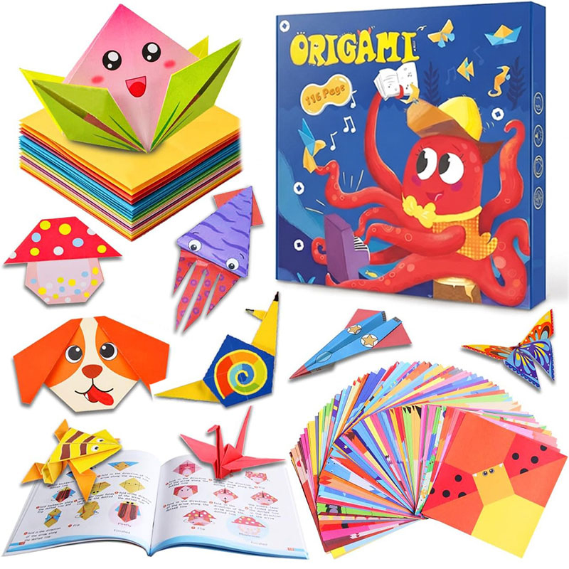 Art Craft Book - مجموعة أدوات فن الأوريجامي الورقي مع