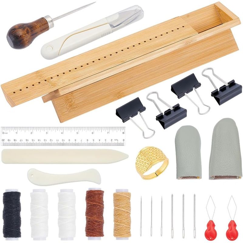 Bookbinding Supply Kit - حامل تجليد الكتب من الخيزران (26