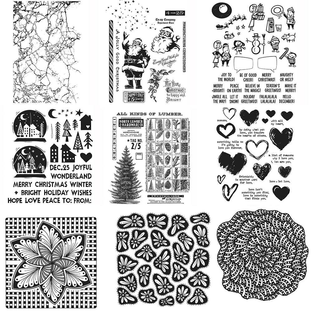 Art Craft Flower Making - شجرة عيد الميلاد زهرة واضح Stamps