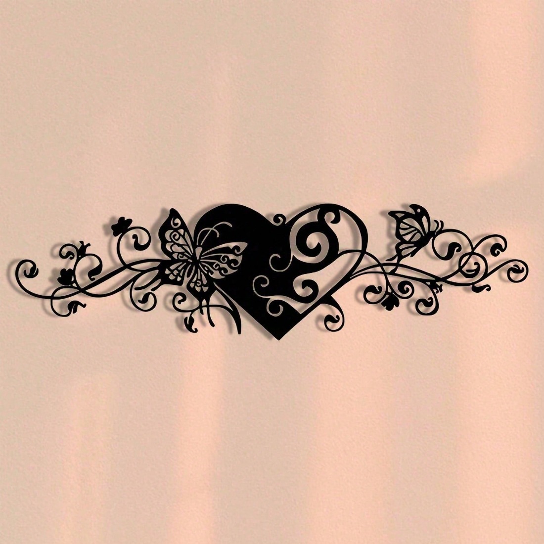 Art Craft Butterfly - فن جداري معدني بسيط ثنائي الأبعاد،