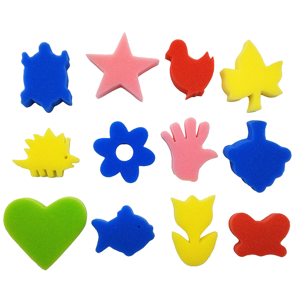 Art Craft Activities For Preschoolers - 25 قطعة من أختام الإسفنج على