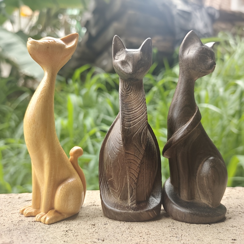 تمثال قطة خشبي للزينة، قطعة فن - مراجعة Art Craft Holiday وسعره