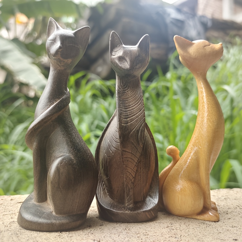تمثال قطة خشبي للزينة، قطعة فن - مراجعة Art Craft Holiday وسعره