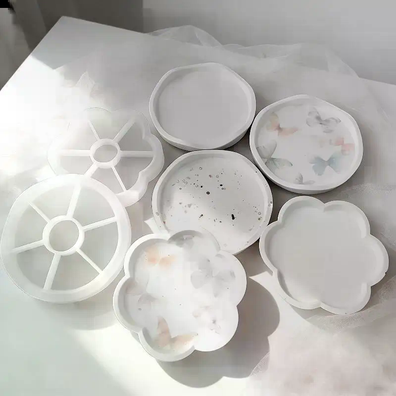 قالب صينية سيليكون دائرية على  - مراجعة Art Craft Flower Making وسعره