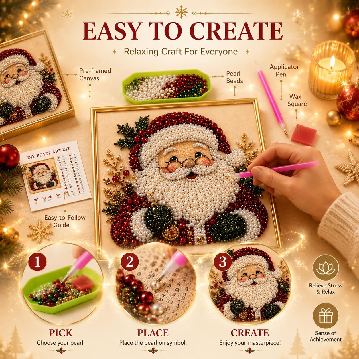 مجموعة فنون الرسم باللؤلؤ والم - مراجعة Art Craft Holiday وسعره