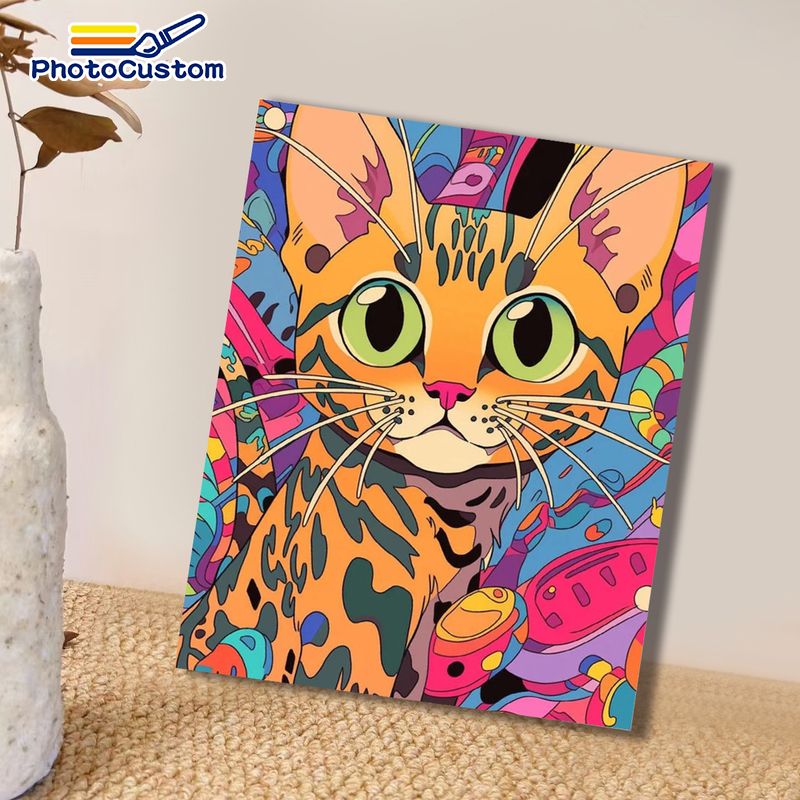 لوحة قطة زنجبيل من فوتو كاستوم - مراجعة Art Craft Easy Ideas وسعره