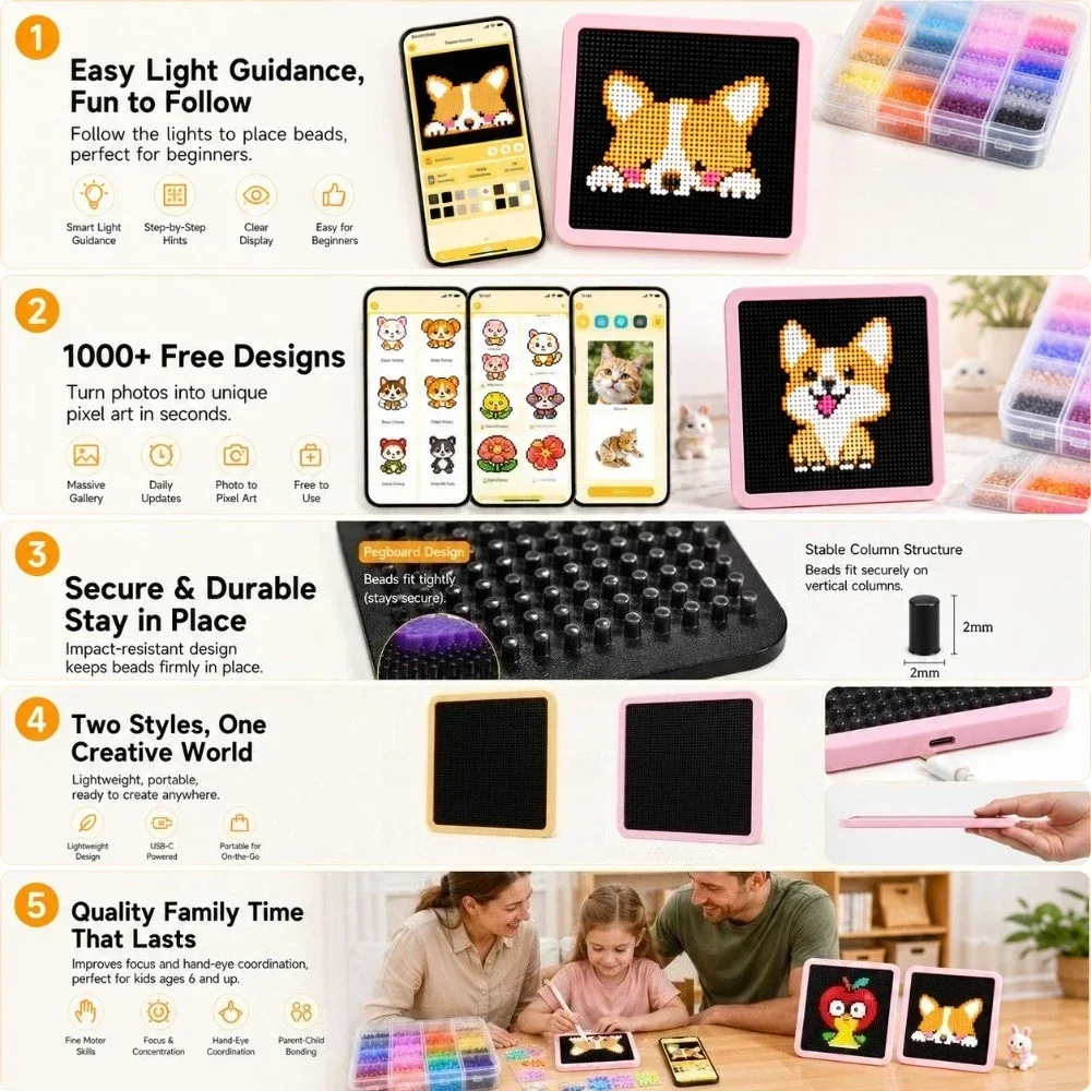لوحة خرز LED مع تطبيق لتوجيه ا - مراجعة Art Craft App وسعره