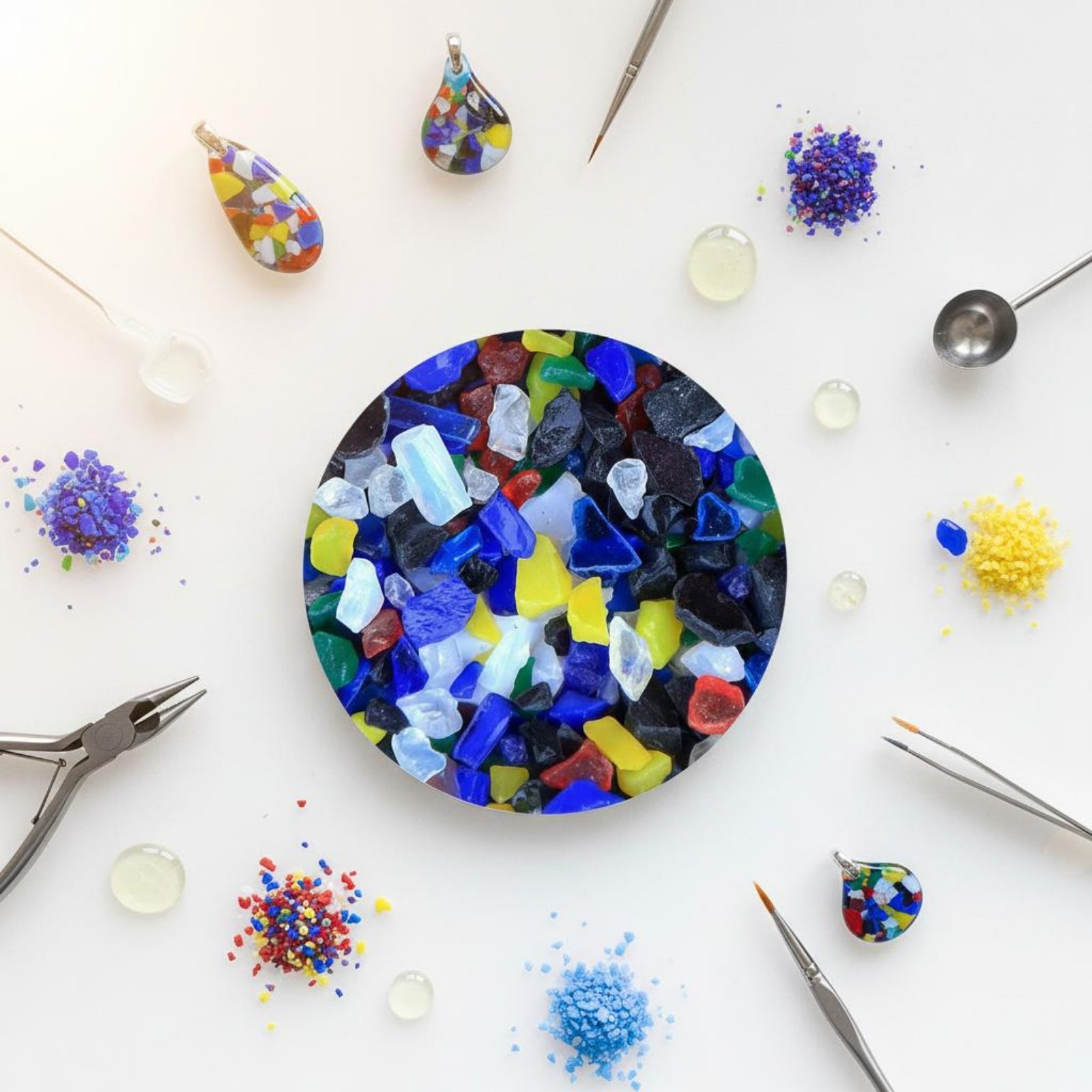 قطع زجاج متعددة الألوان COE90  - مراجعة Art Craft Blend وسعره