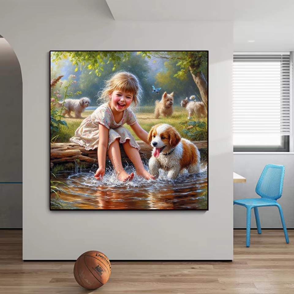 صورة 5D الماس اللوحة فتاة صبي  - مراجعة Art Craft Hobbies وسعره