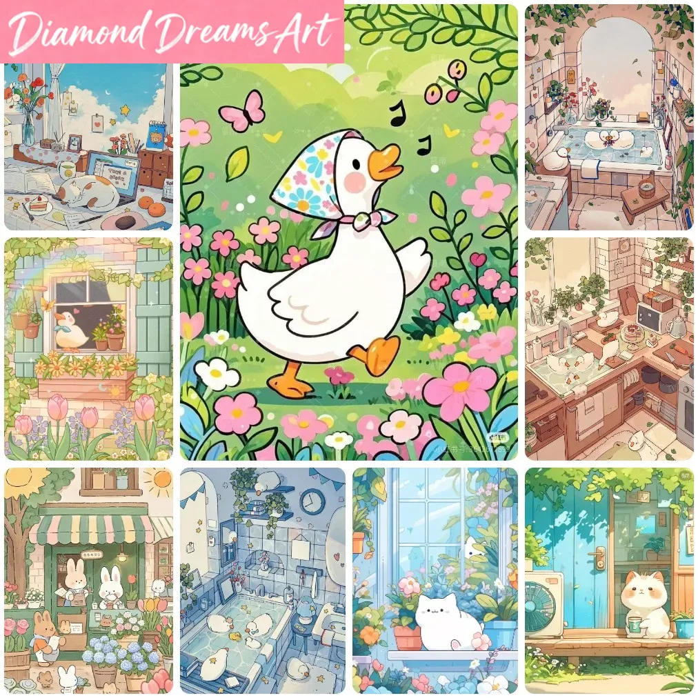 لوحة ماسية بدون إطار بتصميم حي - مراجعة Art Craft Duck وسعره